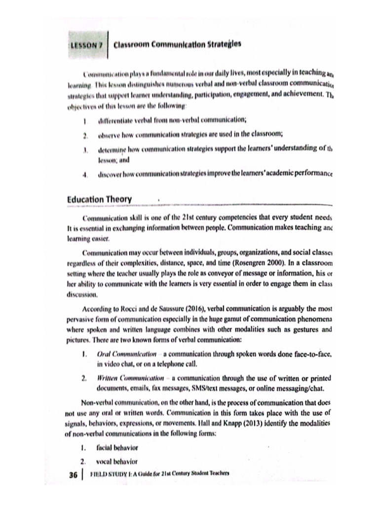 Classroom Communication Strategies 5 Pdf