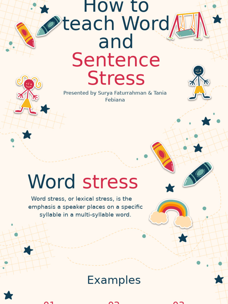 how to teach word & sentence stress PDF Stress (Linguistics) Word
