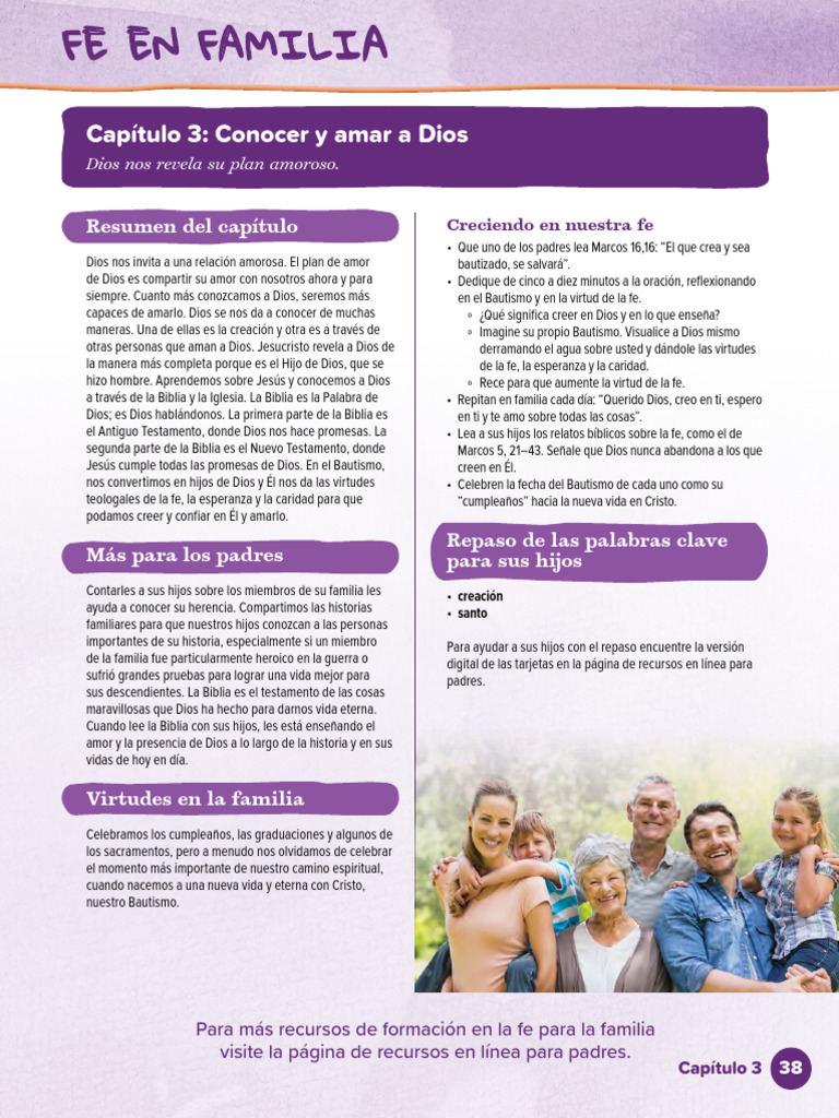 Conociendo y Amando a Dios en Familia | PDF | Fe | Biblia