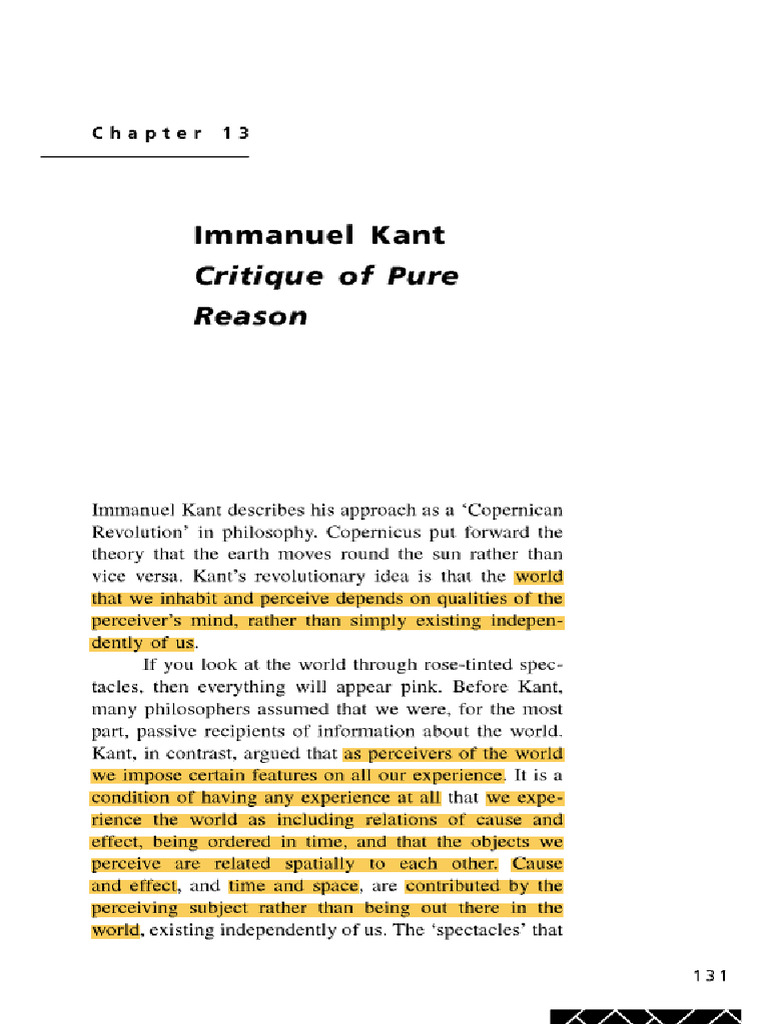 Kant 1 | PDF | A Priori And A Posteriori | Critique Of Pure Reason