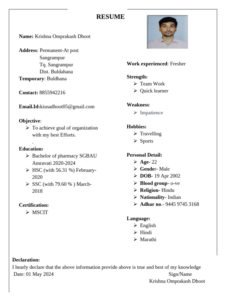 Resume Example | PDF
