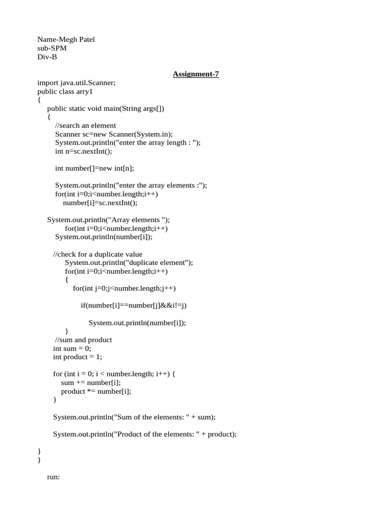Assignment 7 | PDF | Computers