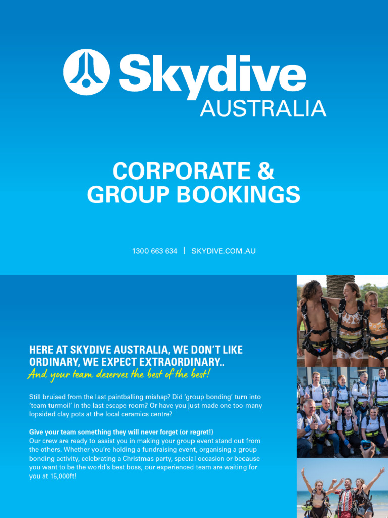 Team Skydiving Experiences in Australia | PDF | Parachuting