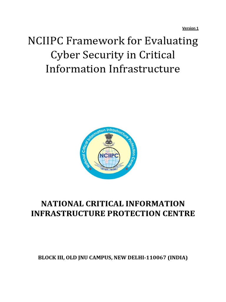 NCIIPC Cyber Security Evaluation Framework | PDF | Security | Computer ...