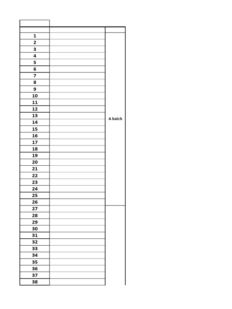 Student Roll Call List by Batch | PDF