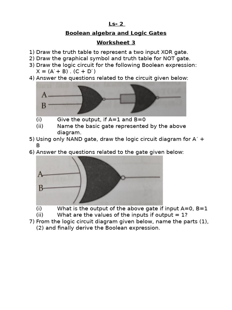 Ls 2 - Propositional Logic - Worksheet 3 | PDF