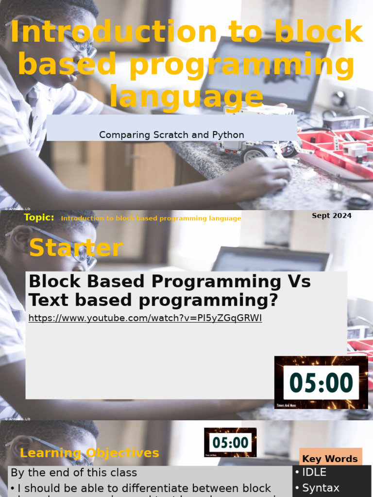 BLock Based Programming Year 7 WK 1 | PDF | Computers