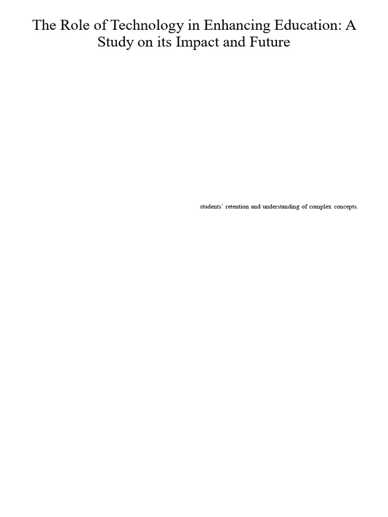 Technology's Impact on Education | PDF | Educational Technology | Teachers