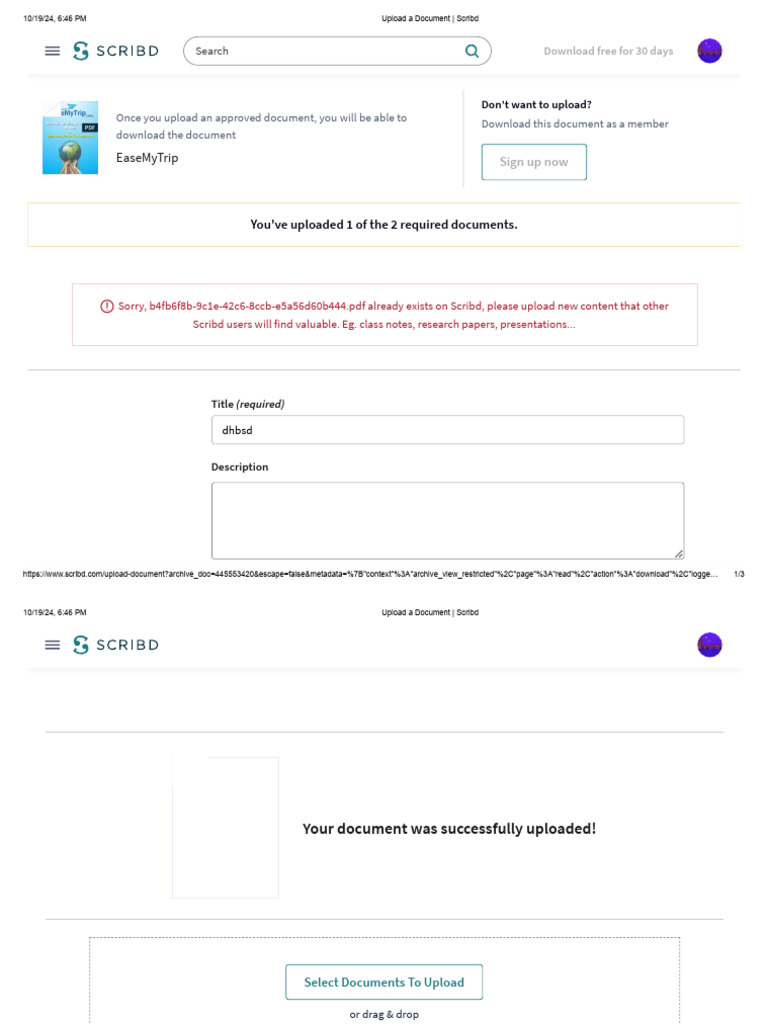 Upload A Document - Scribd | PDF | Scribd | Digital Technology