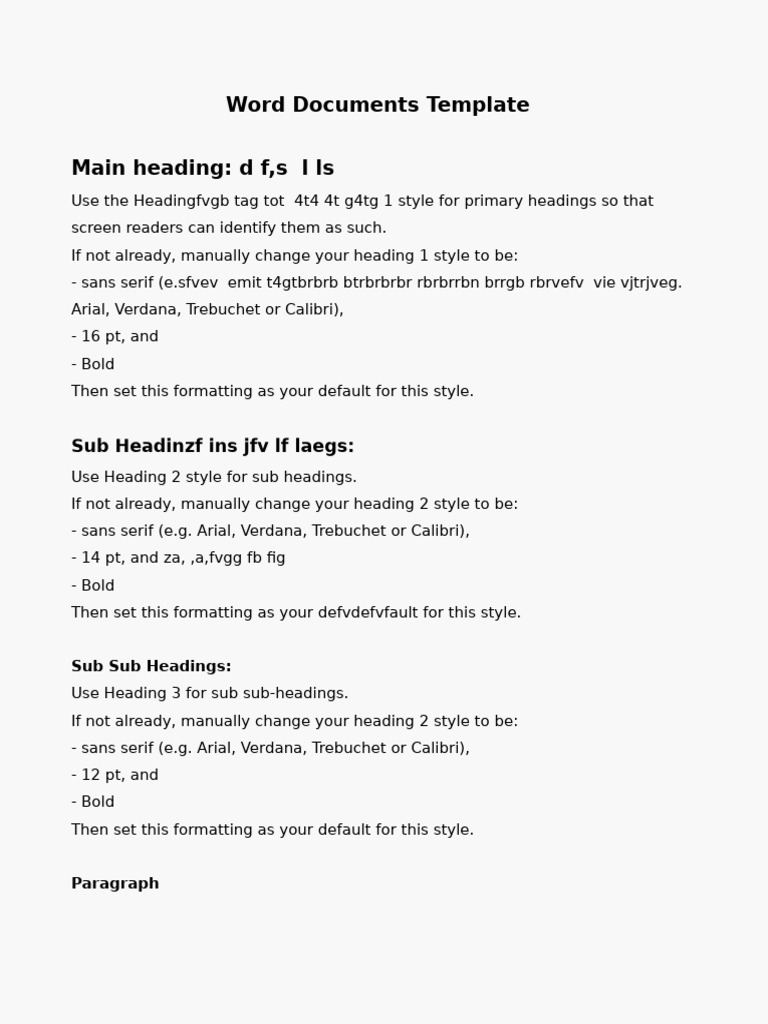 Word Document Formatting Guidelines | PDF | Typefaces | Arial