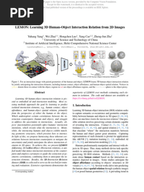 Yang LEMON Learning 3D Human-Object Interaction Relation From 2D Images CVPR 2024 Paper