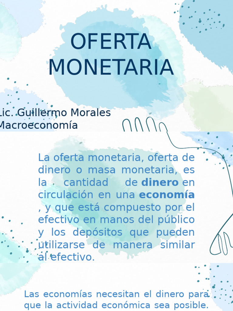 Oferta Monetaria y su Control Económico | PDF | Oferta de dinero | La ...