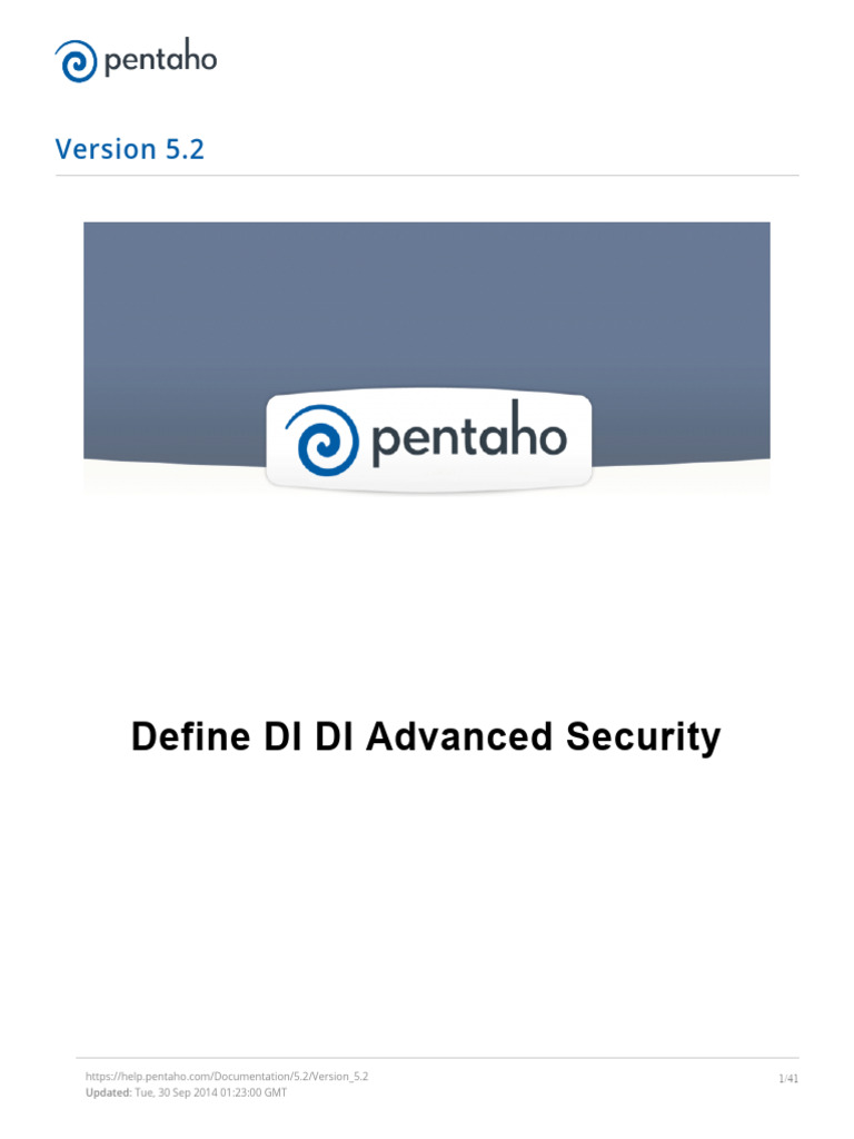 Pdi Security | PDF | Apache Hadoop | Active Directory