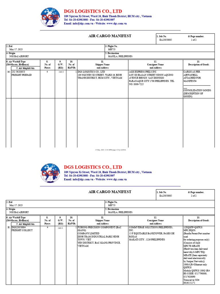 EA23050005 | PDF | Freight Transport