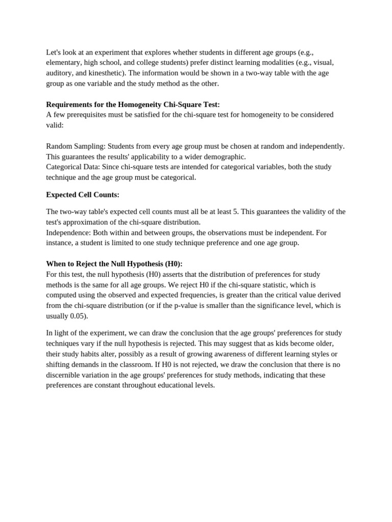 Student Learning Preferences Study | PDF
