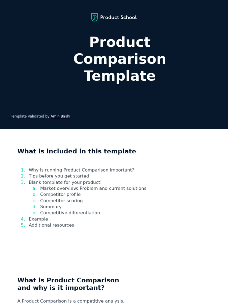 Product Comparison Template Guide | PDF | Apple Inc. | Spotify