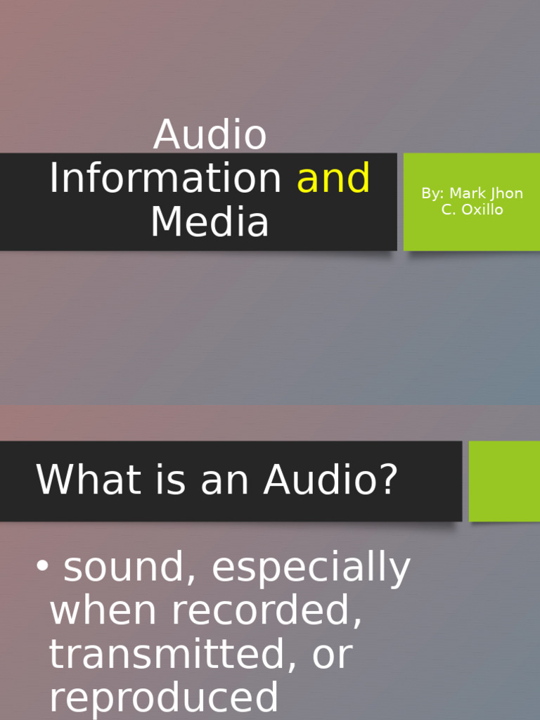 14 Audioinformationandmedia 170920003319 | PDF | Digital Audio | Mp3