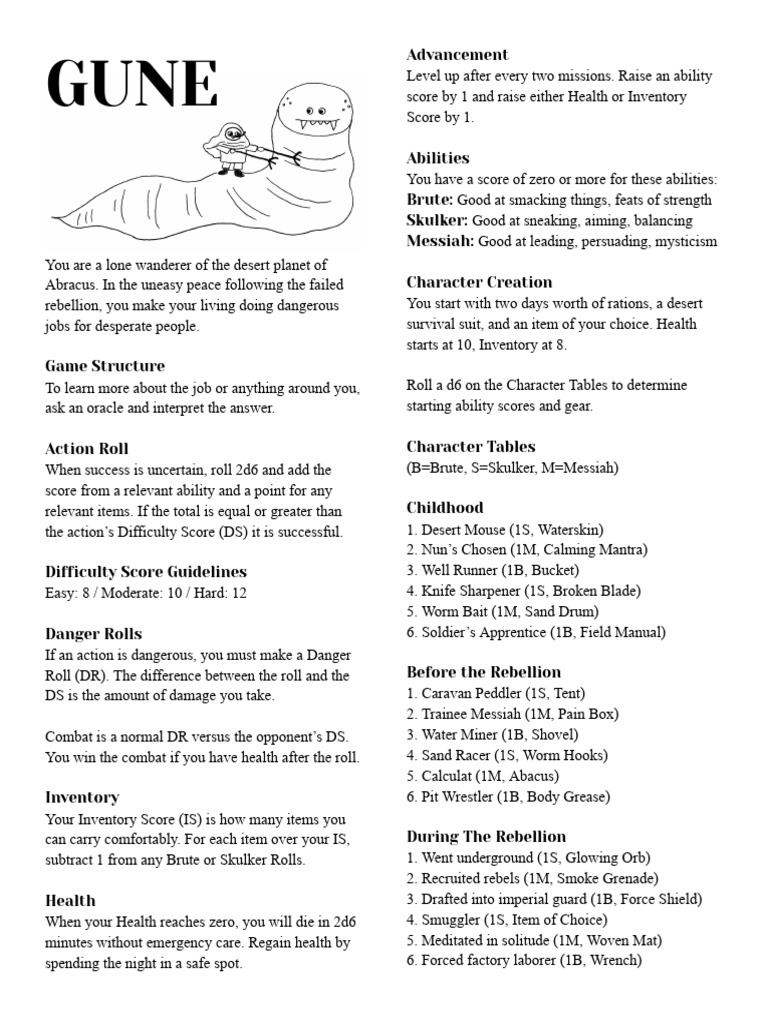 Abracus: Desert Survival RPG Guide | PDF