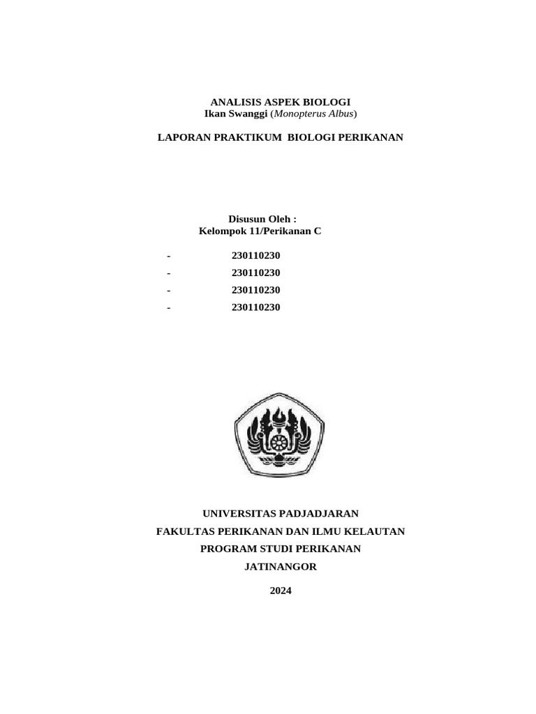 Analisis Biologi Ikan Swanggi | PDF