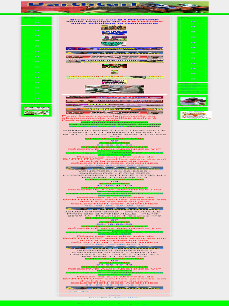 Pronostics VIP de Barth Turf | PDF