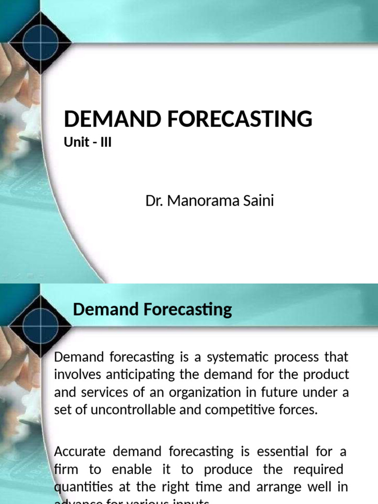 Demand Forecasting Techniques Explained | PDF | Forecasting | Time Series