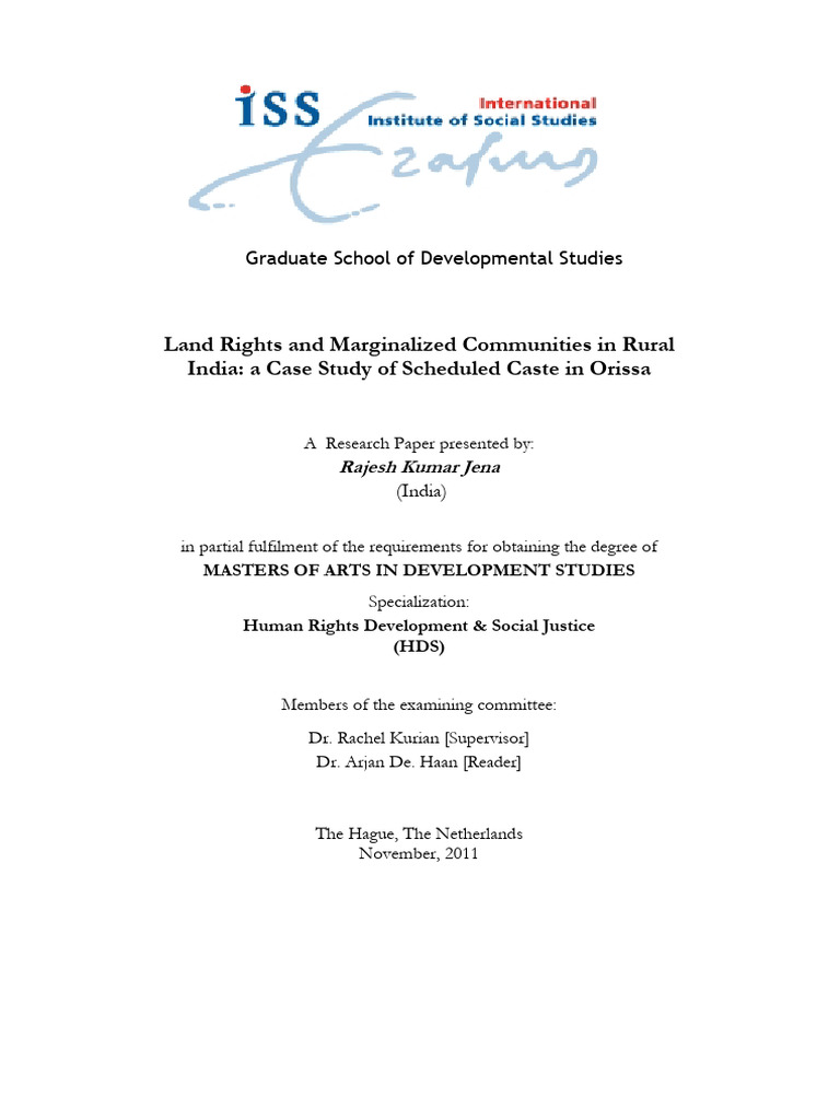 Dalit Land Rights in Orissa - Final | PDF | Dalit | Social Exclusion
