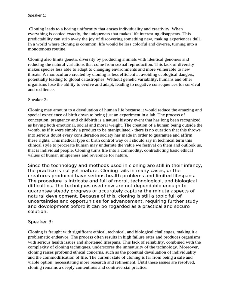 Ethical and Biological Challenges of Cloning | PDF | Cloning | Reproduction