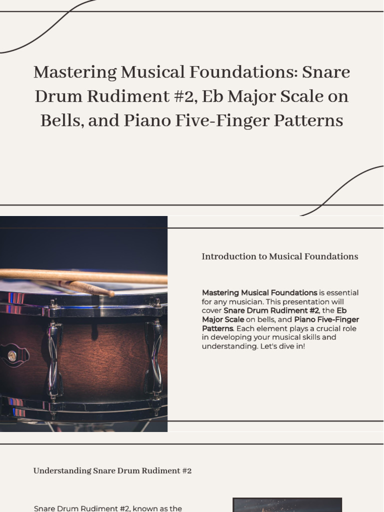 Snare Drum Rudiment & Music Basics | PDF | Art