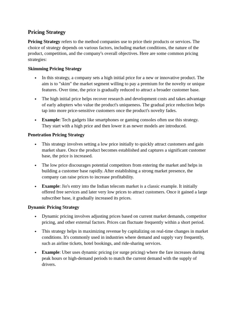 Pricing Strategy | PDF | Demand | Pricing