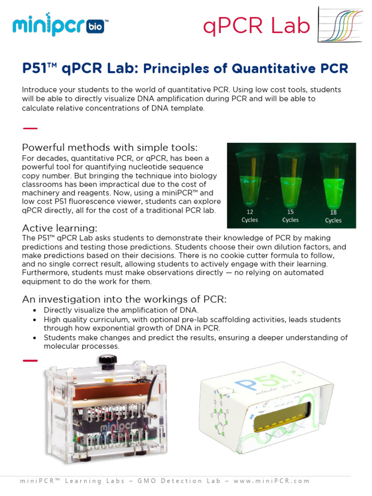 QPCR Workshop Handout | PDF | Real Time Polymerase Chain Reaction ...