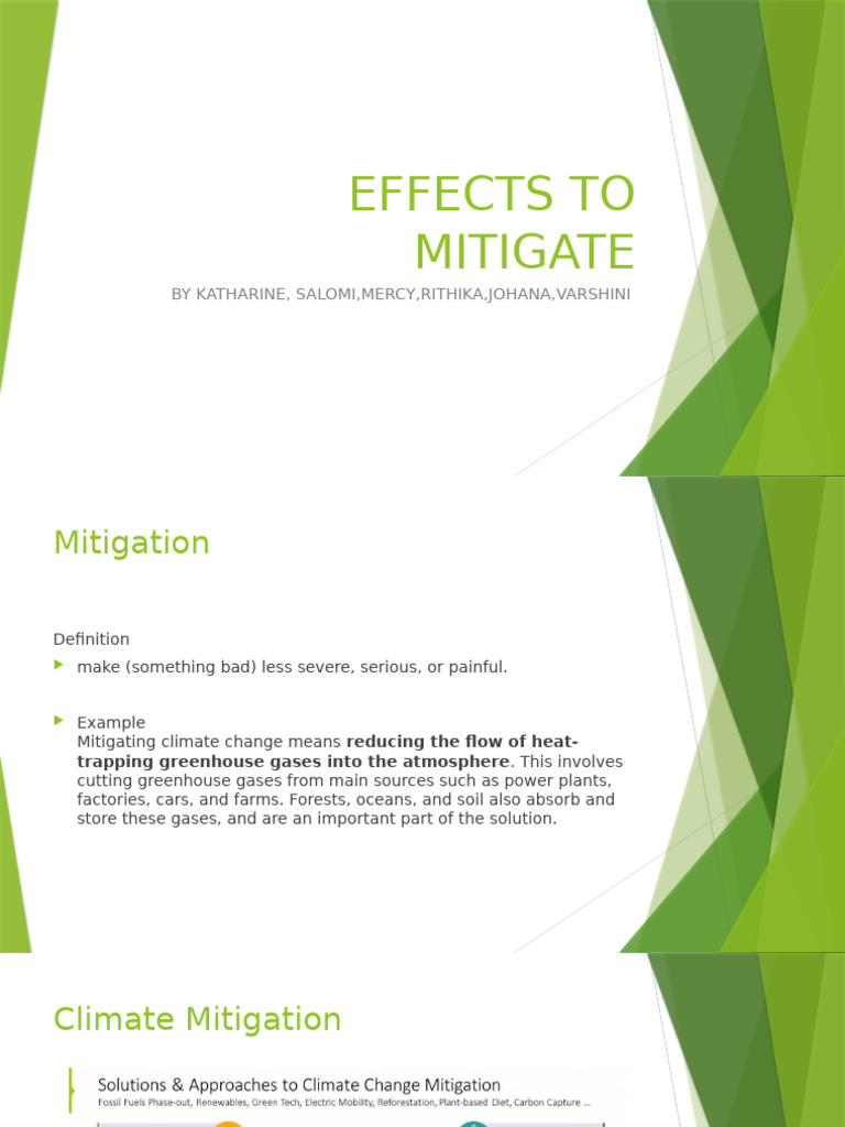 Climate Mitigation Strategies Explained | PDF | Climate Change ...