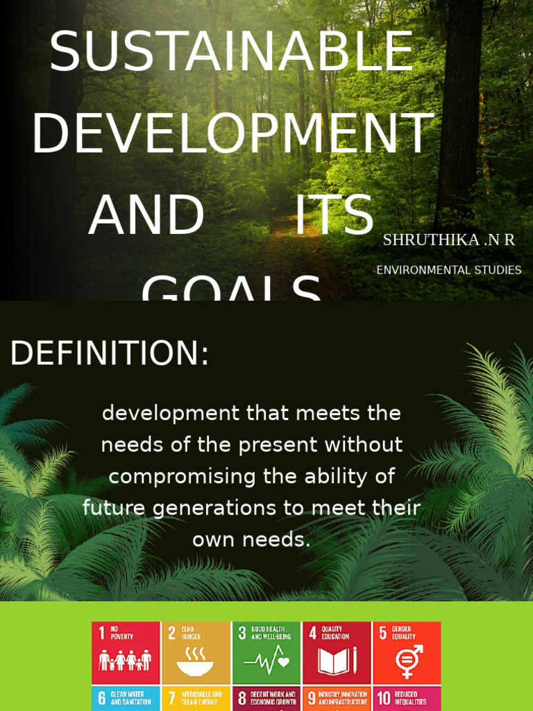 Sustainable Development Goals Overview | PDF | Sustainability | Natural ...