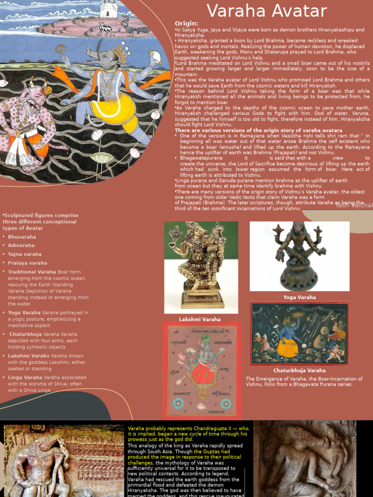 Varaha Avatar: Origins and Iconography | PDF | Theistic Indian ...
