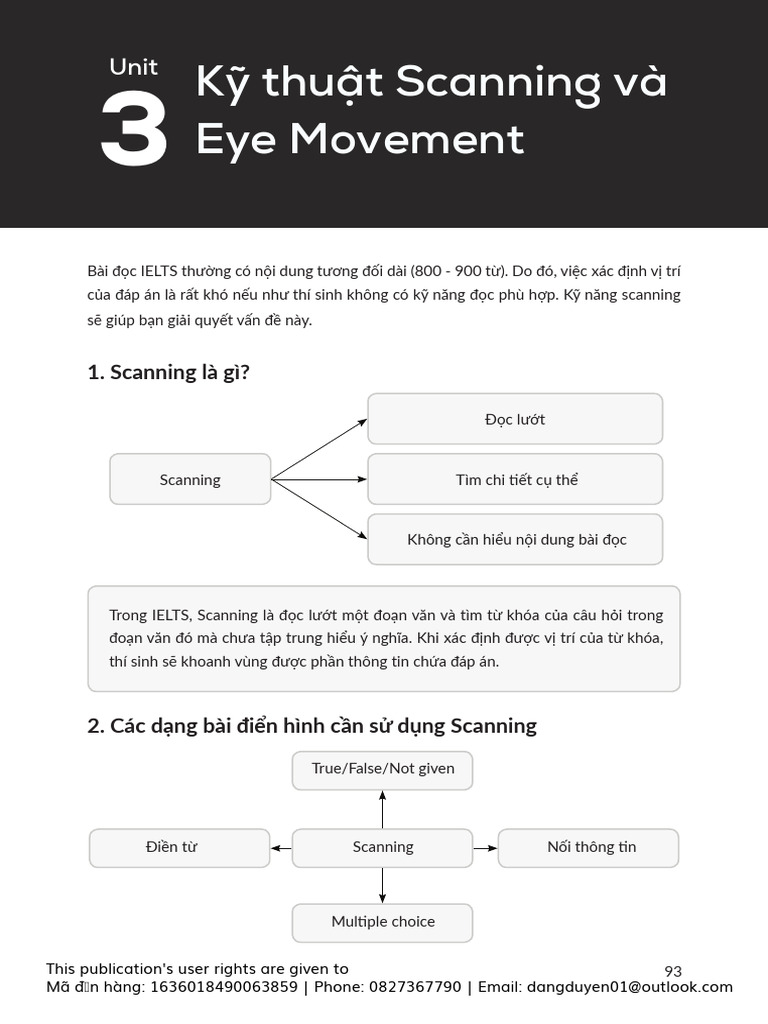 IELTS Reading Techniques Scanning Và IELTS Reading Strategies | PDF