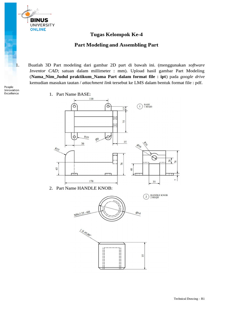 3D Part Modeling Tugas Kelompok 4 | PDF | Komputer | Teknologi & Rekayasa