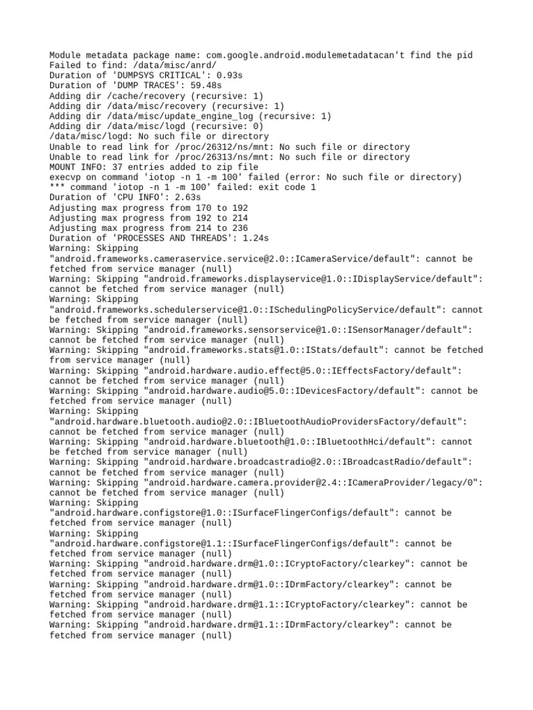 Android Module Metadata Errors Log | PDF | Software Engineering ...