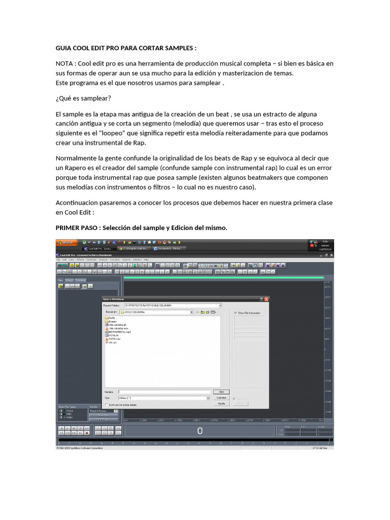 Guía de Sampleo en Cool Edit Pro | PDF