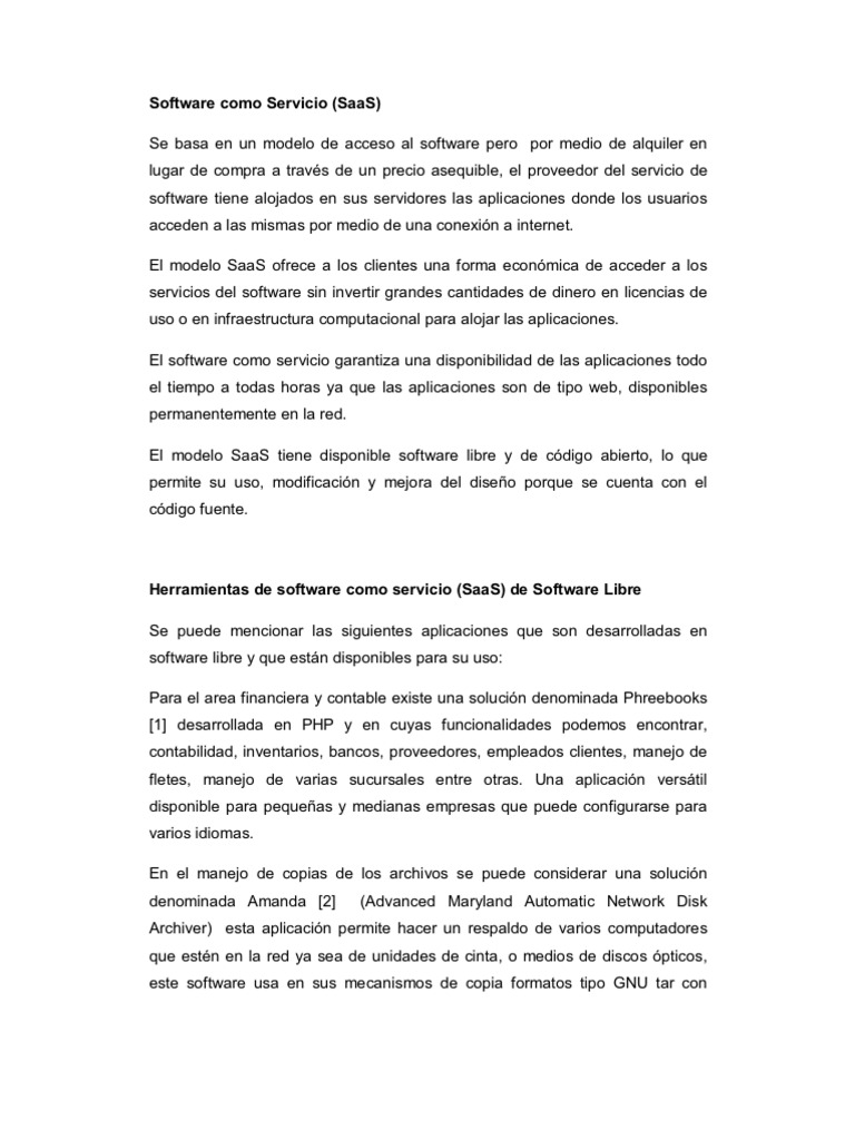 SaaS en Linux: Precios y Terminales | PDF | Plataforma como servicio ...