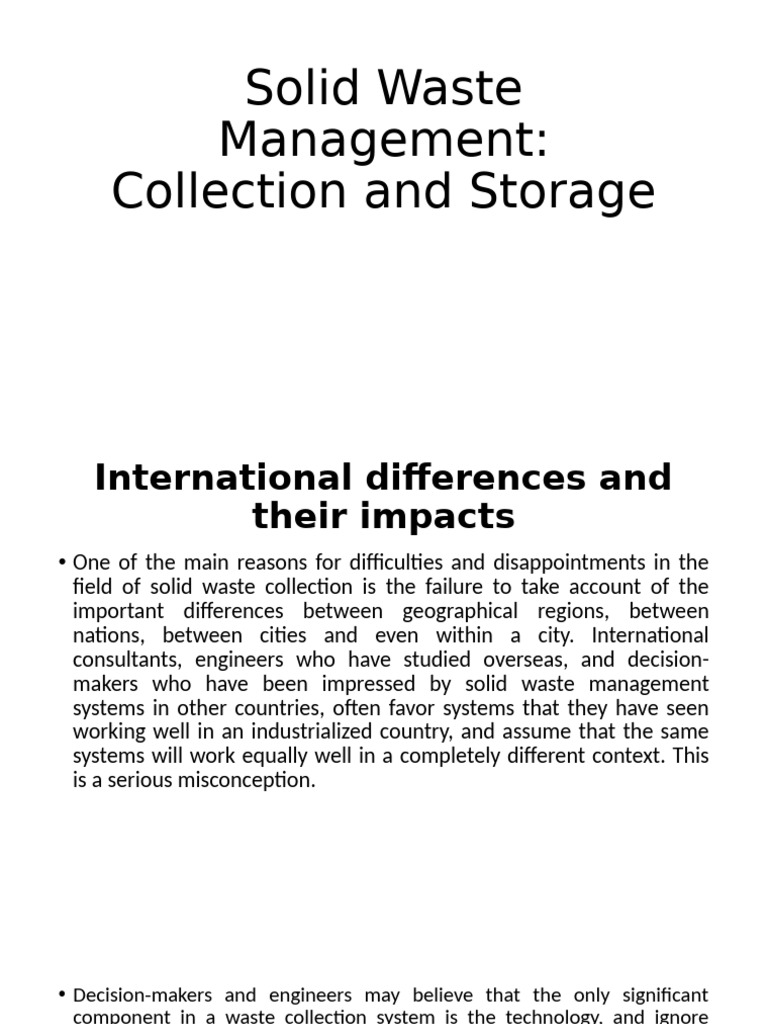 Global Solid Waste Management Challenges | PDF | Waste | Waste Management