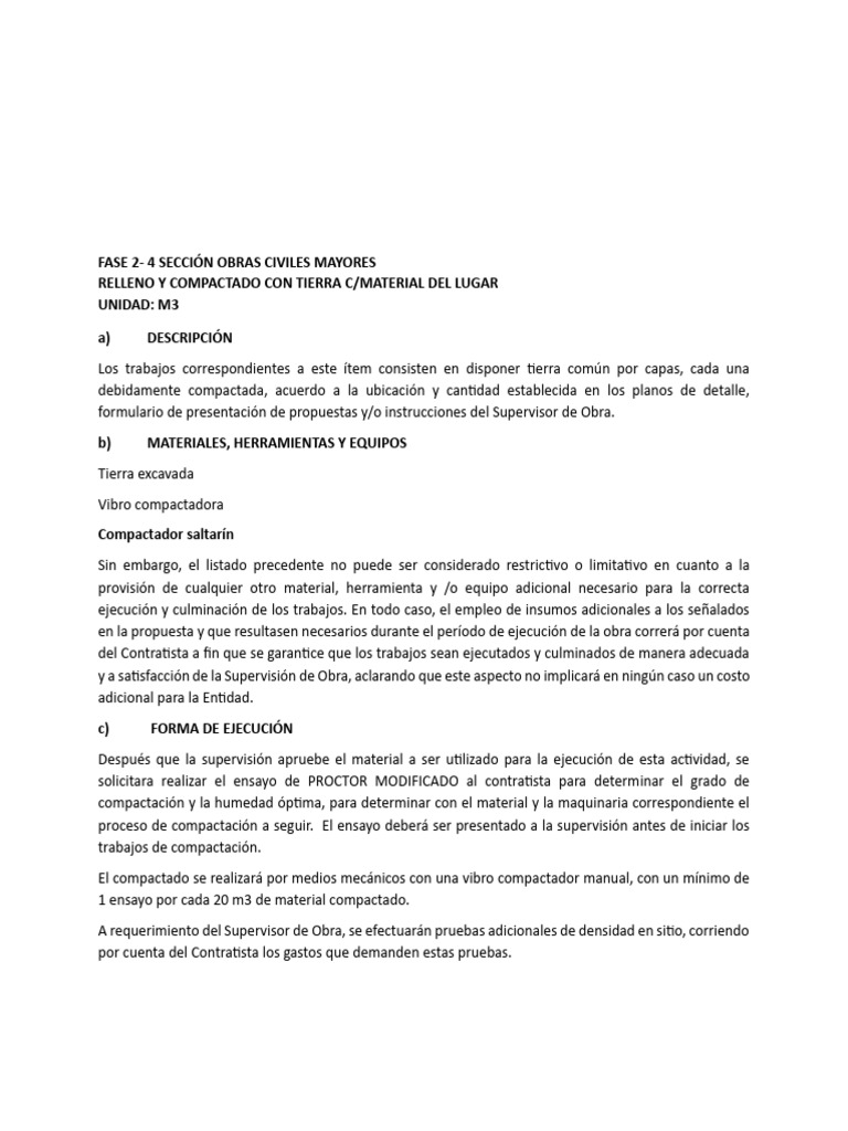 Et-5 Relleno y Comp. Canales | PDF