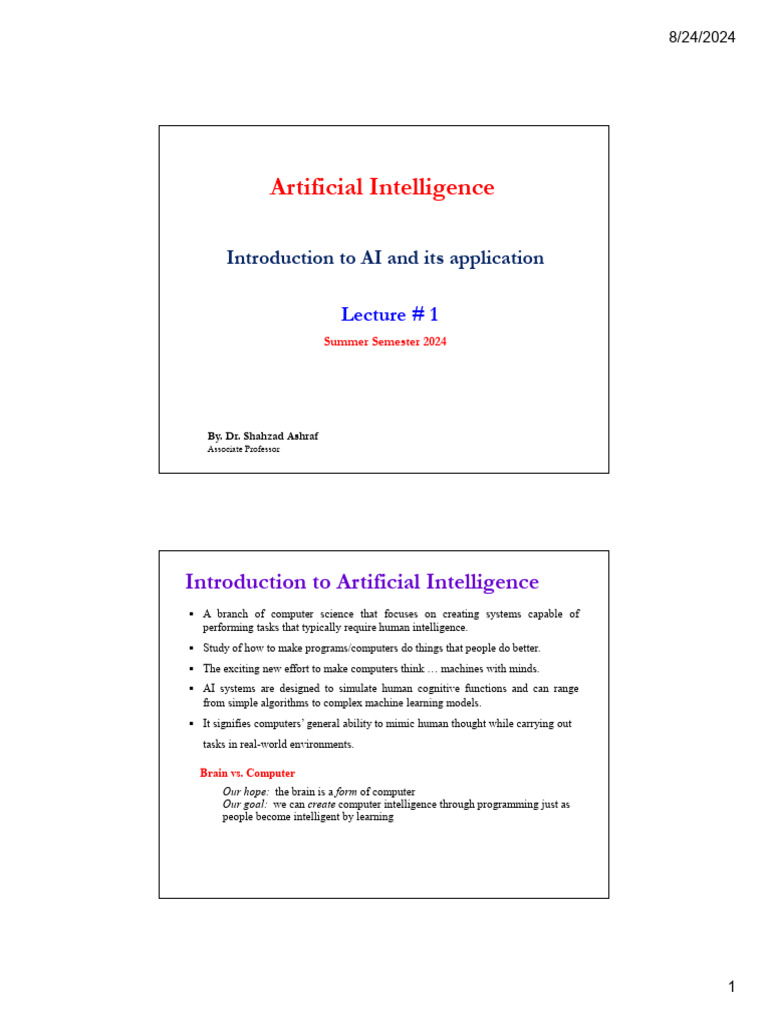 Introduction to Artificial Intelligence | PDF | Artificial Intelligence ...