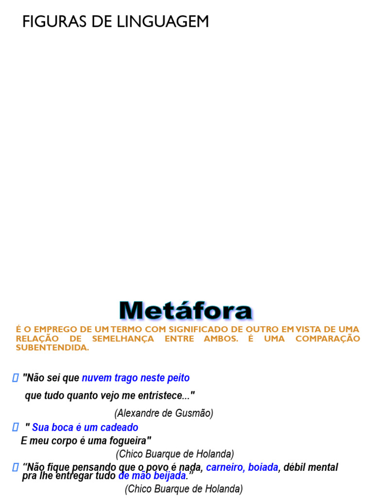 Figuras de Linguagem Explicadas | PDF | Metáfora