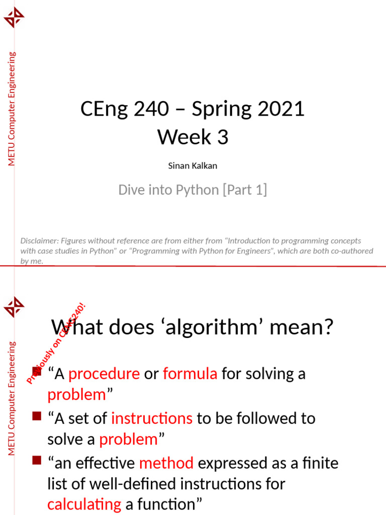 CENG240-2024 Week3 Dive Into Python Part 1 | PDF | Boolean Data Type ...