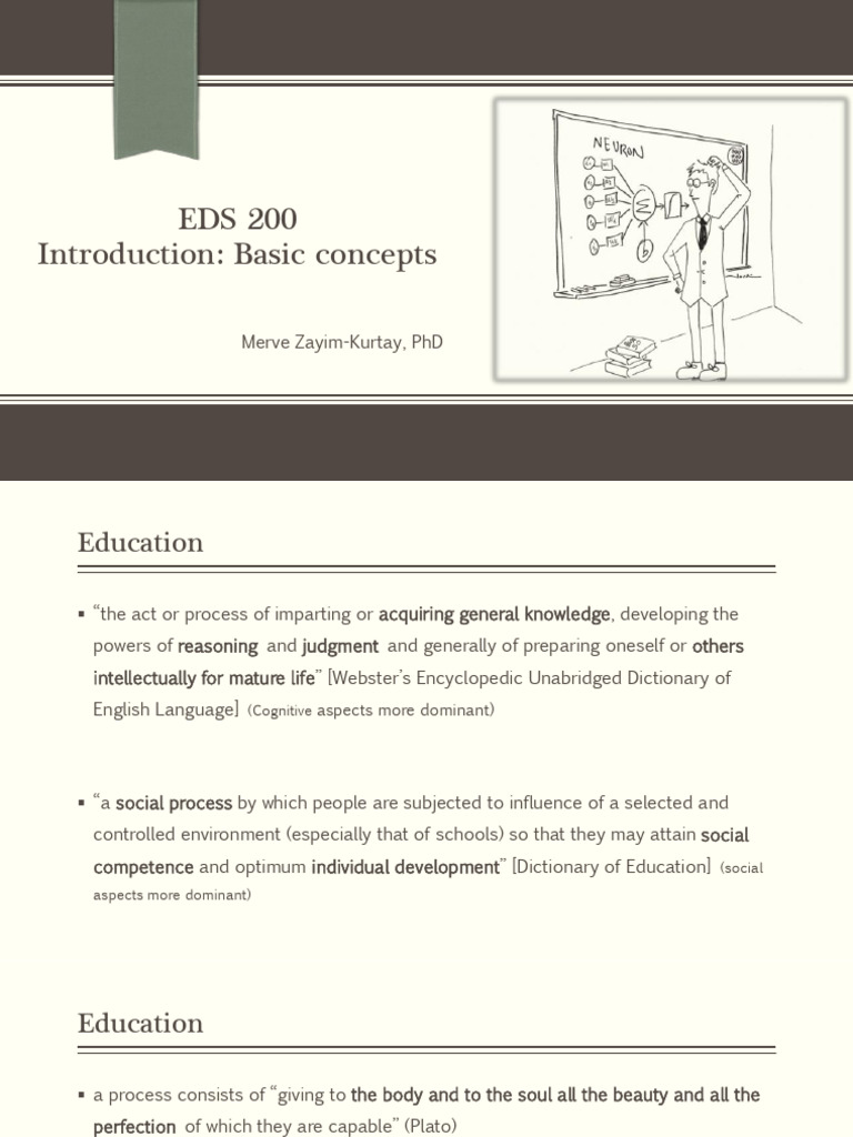 Week 1 - Basic Concepts - PPT | PDF | Learning | Curriculum