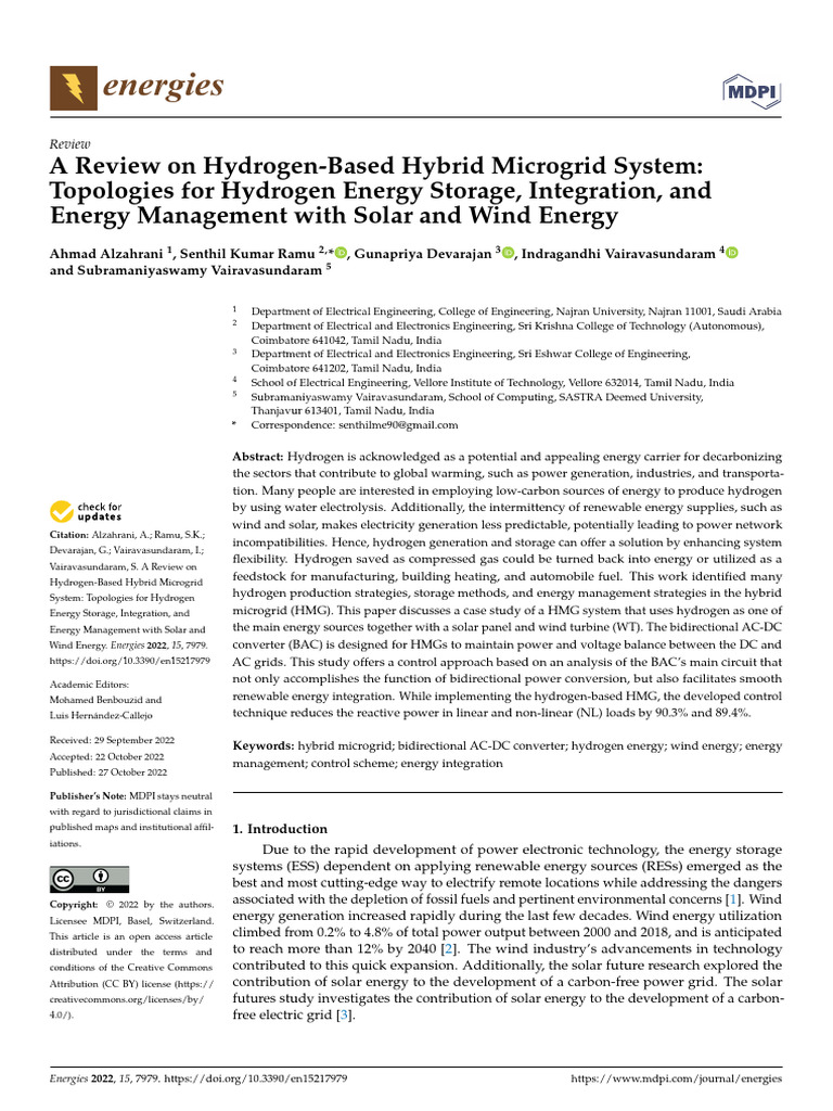 07 - A Review On Hydrogen-Based Hybrid Microgrid System | PDF ...