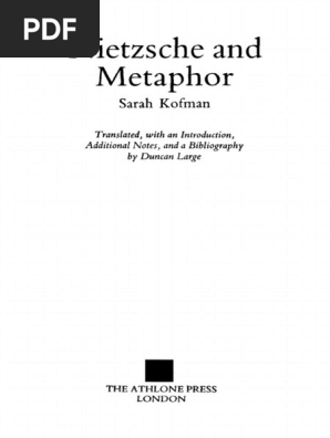 Sarah Kofman - Nietzsche and Metaphor-Stanford University Press