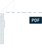 Schedule Outline