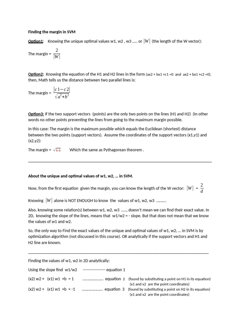 SVM Summery | PDF