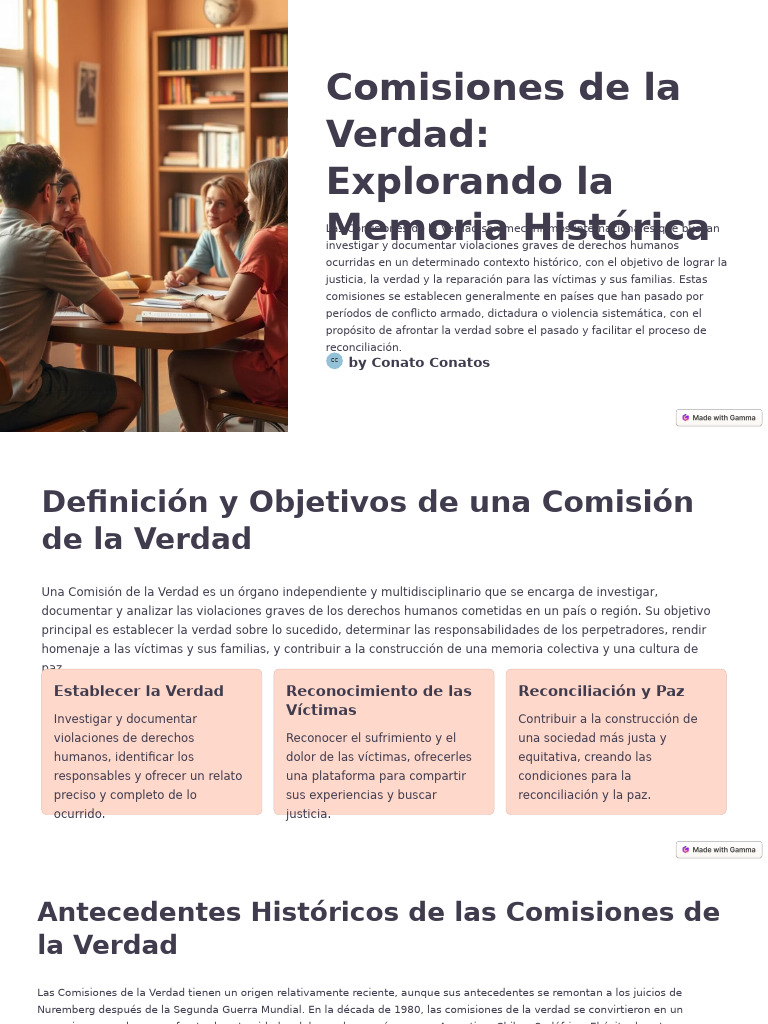 Comisiones de La Verdad Explorando La Memoria Historica | PDF ...