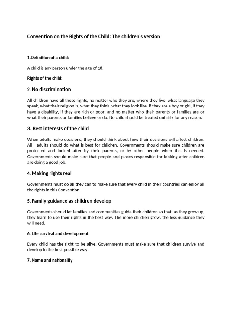 Children Rights | PDF | Children's Rights | Family
